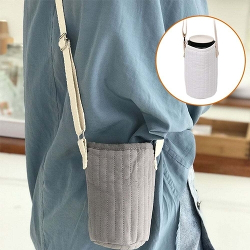 패션플러스 [HS라이프] 텀블러 물병 물컵 보온 보냉 피크닉 보틀 에코백 파우치 가방 DD-10676