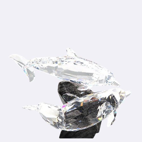 [중고] 스와로브스키 고이비토 중고명품 5069654 크리스탈/그래나이트 소울메이트 돌핀 돌고래 오브제 피규어 K2194SR