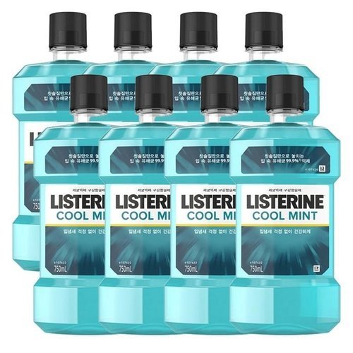 셀러허브 식품 리스테린 쿨민트 가글 750ml 8개 (9966842)