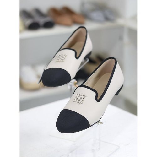 셀러허브 1 바이로쏘 세이브존03 소가죽 라운드 캡 토 1.5cm 플랫슈즈 (BY)23S10830BH2W