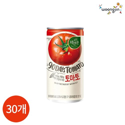 웅진식품 웅진 자연은 토마토 180ml x 30캔
