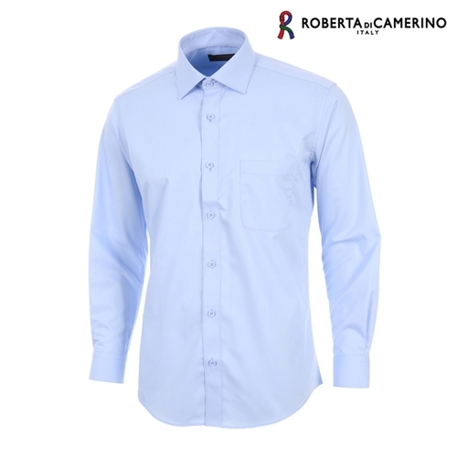 로베르따 디 까메리노 모달 스판 솔리드 일반핏 블루 긴소매 셔츠 RM3-301-2_P330010360