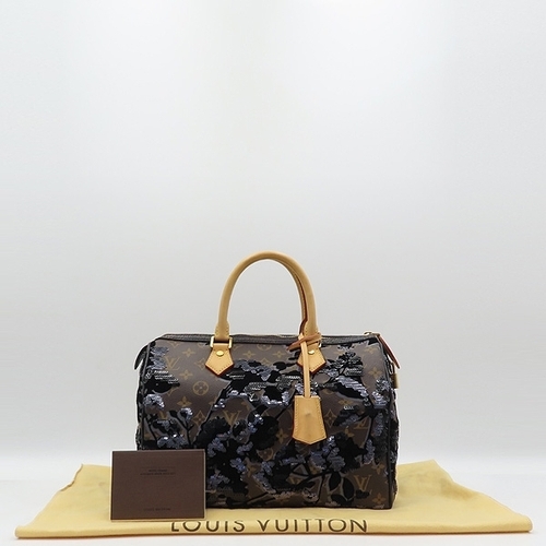 [중고] 루이비통 고이비토 중고명품 Louis Vuitton(루이비통) M40436 FLEUR(플뢰르) DE JAIS 스팽글 스피디 한정판 토트백