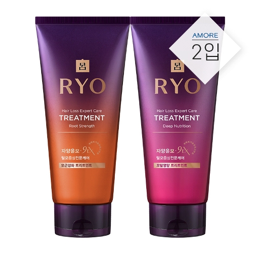[아모레퍼시픽]려 자양윤모 9EX 탈모증상전문케어 트리트먼트 330ml 모음(모근강화/모발영양)