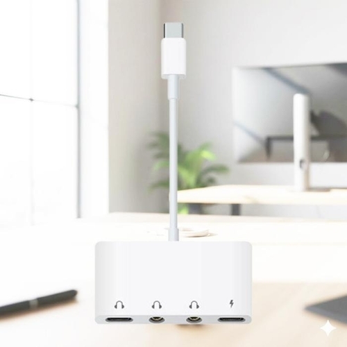 셀러허브 가전 Coms USB C타입 멀티 변환기 AUX젠더 이어폰단자