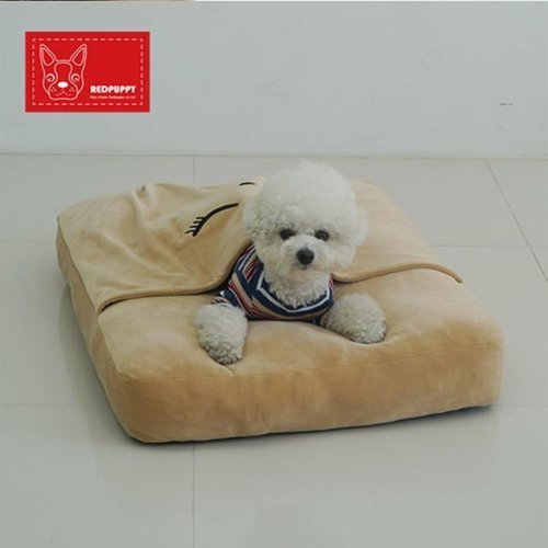 셀러허브 스포츠레저 이불달린 쏙들어가는 소형펫용 사각 침대 방석 U124434