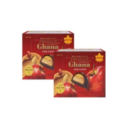 셀러허브 식품 롯데웰푸드 프리미엄 가나 사과와 피넛버터 68g x 2개