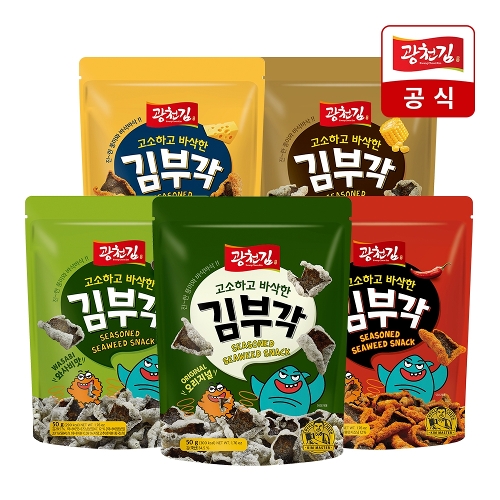광천김 고소하고 바삭한 김부각50g 5종 세트