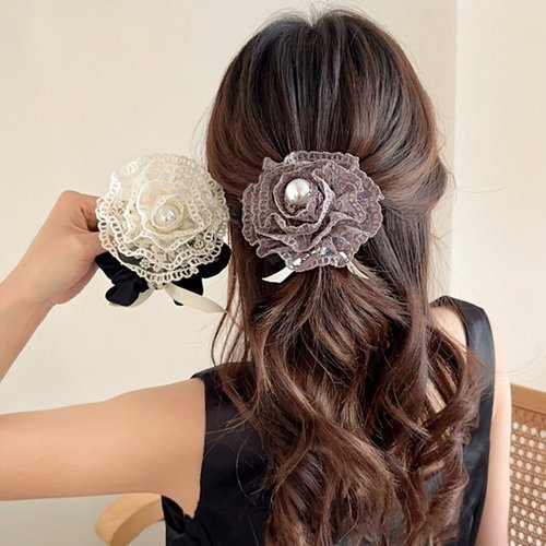 HOLYG 나이피 빈티지 레이스 스크런치 헤어끈 헤어슈슈