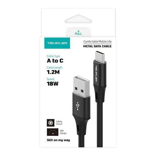 셀러허브 가전 템플러 C타입충전케이블 AtoC 메탈 데이터 케이블 1.2M (TEM-DMC-120) (52571484)