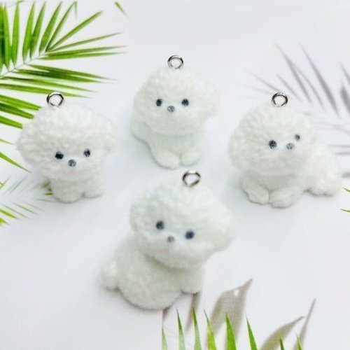 기타 라쿠파스 미니 비숑키링 에어팟 고리 백팩 키링 선물-WFGF5ZS