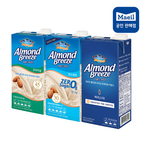 기타 [매일유업] 아몬드브리즈 950ML 바리스타+오리지널+언스위트 (총3팩)