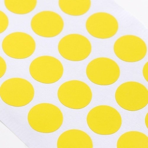 브이와이 VCJ2N421]옐로우 원형스티커 설문조사 표시 16 60매20404451643542