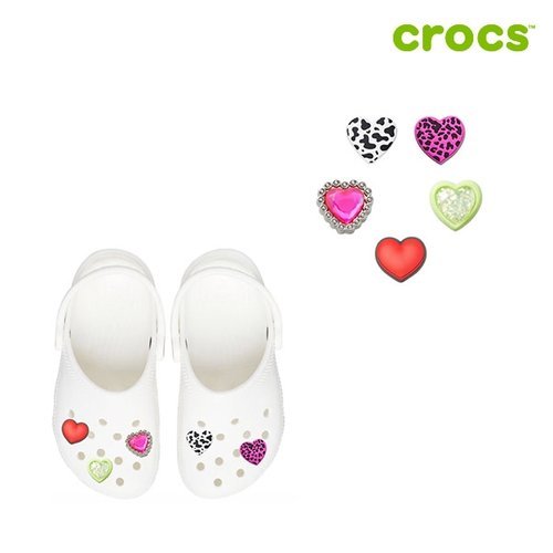 크록스 정품] 하트 장식 지비츠 5개 세트 10014114