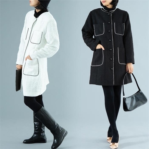 패션플러스 [강물처럼] 위쉬몰 CM 샐리배색포켓원피스(K741H301) 빅사이즈 (9455164A)