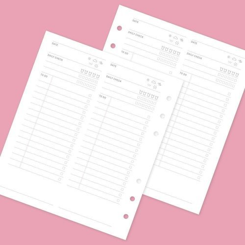 브이와이 [VCL40495]- 데일리 투두 리필 속지 문구 학용품 A6 6공