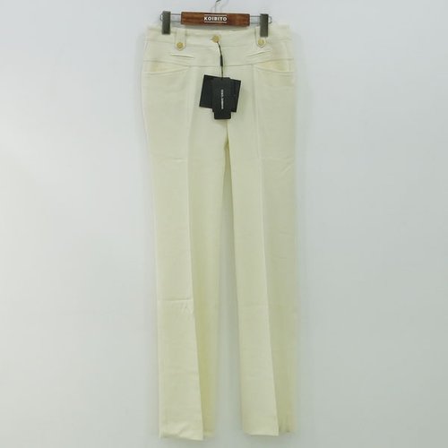 돌체앤가바나 고이비토 중고명품  아이보리 컬러 금장 로고 장식 여성용 바지 [명동점]