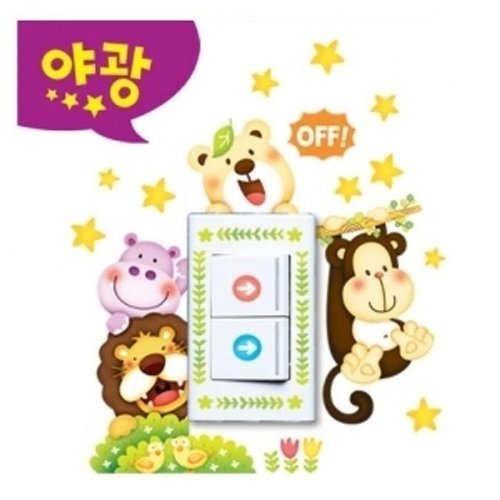 셀러허브 생활리빙 [룽스_63]스위치커버 스티커 콘센트 숲속2 FDT-88007 (47503372)