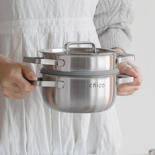 셀러허브 생활리빙 [아우트_6907]찜기 스테인레스 1인용 찜냄비 혼밥 IH (52690495)