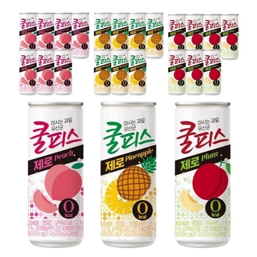 셀러허브 식품 동원 쿨피스 제로 230ml 3종 혼합 구성 / 복숭아 8캔 + 자두 8캔 + 파인애플 8캔 / 총 (33375838)