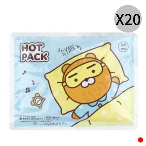 셀러허브 생활리빙 카카오 라이언 핫팩 흔드는 손난로 캠핑 추천 150gX20 (29836283)