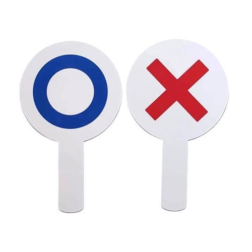 패션플러스 [다데] OX 팻말 OX게임 퀴즈 놀이 오엑스 푯말 2P DD-13172 (37725337A)