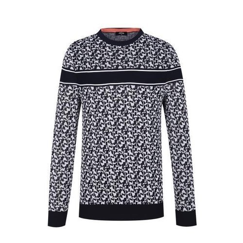 [팬텀][팬텀] [팬텀골프]남성 로고 자카드 블럭 배색 니트 211D1SR002NA