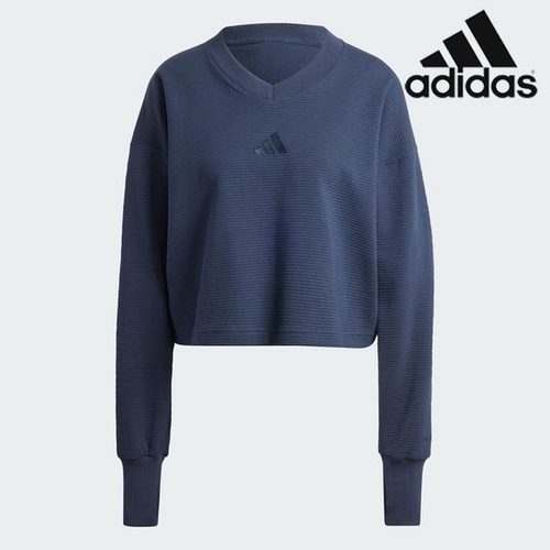 아디다스 여성용 티셔츠 /a8- IW1028 / W ALL SZN L SWT 우먼스 올 시즌 리브 V넥 스웨트셔츠_P415454457
