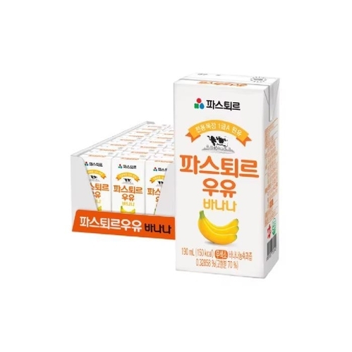 셀러허브 식품 파스퇴르 바나나 우유 190ml x 24개 아이들간식 (44369841)