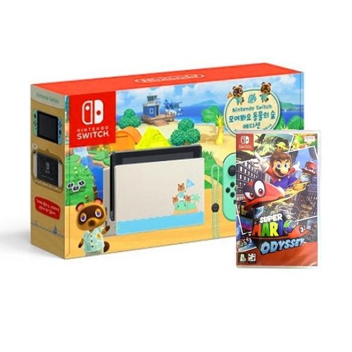 셀러허브 가전 닌텐도 스위치 모여봐요 동물의 숲 에디션 본체 +슈퍼 마리오 오딧세이 국내정품 Ss
