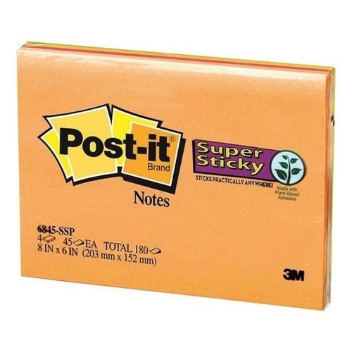 기타 포스트잇미팅노트 6345-SSP(4색x45매무선 203x152mm) (KYR-WC0B048)