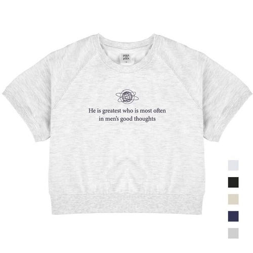 PAUL & PAUL 플래닛 나그랑 크롭 반팔 맨투맨 5컬러_P367350623