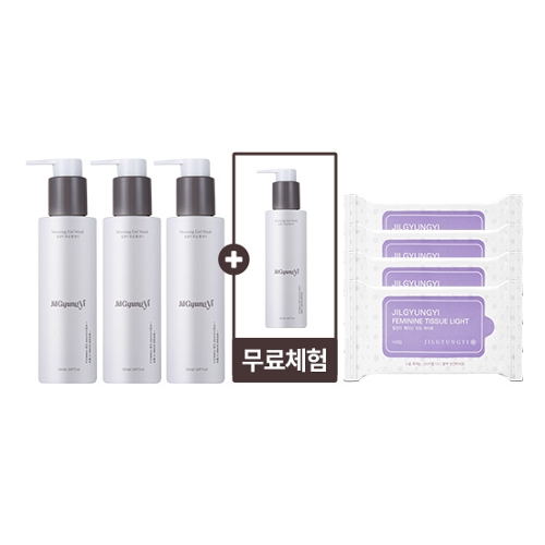 질경이 [최다구성특집] 질경이 비건 모닝젤 클렌저(150ml) 4병 + 페미닌티슈 라이트(10매입) 4개