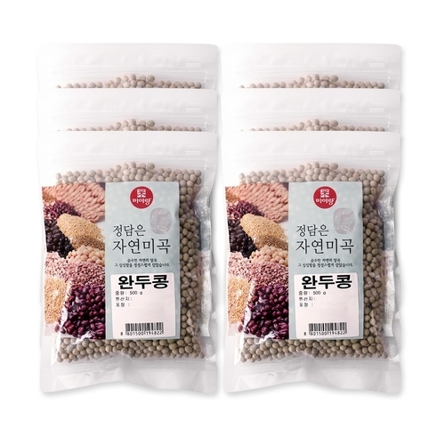 이쌀이다 캐나다산 완두콩 500g x 6봉