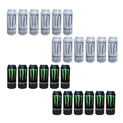 셀러허브 식품 무료배송 몬스터 에너지음료 오리지날(그린) 울트라(흰색) 반반 500ml 24개