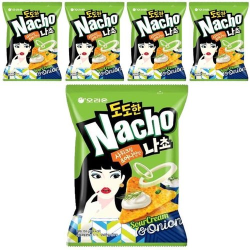 셀러허브 식품 오리온제과 도도한나쵸 사워크림어니언맛 155g 5개