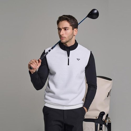 셀러허브 1 남자스포츠골프웨어반집업배색베스트 DB6505-1M 다운블로우