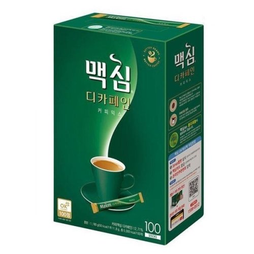 셀러허브 1 [XB8J9N5P_48]맥심 디카페인 커피믹스 100T 스틱커피