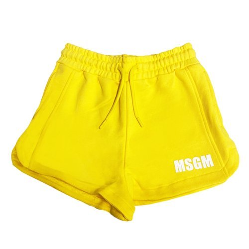 MSGM 25SS 키즈 코튼 숏팬츠 옐로우 S5MSJGSH095 MS009