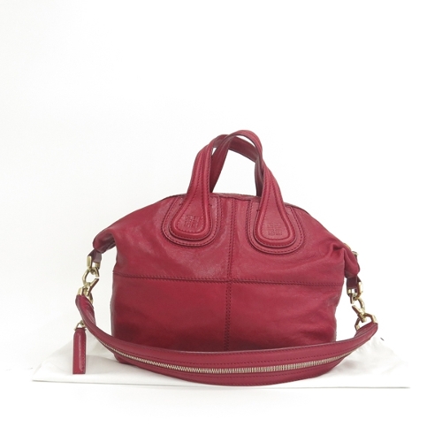 지방시 고이비토 중고명품  레드 컬러 나이팅게일 스몰 S사이즈 토트백 + 숄더스트랩 2WAY [명동점]