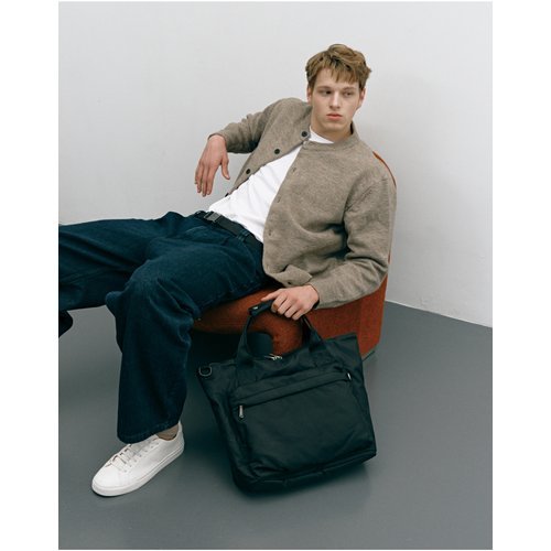 질스튜어트 액세서리 남성 트래블 경량 나일론 토트백 (여행가방)  (JUBA5F231BK)