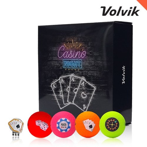 볼빅 볼빅] 비비드 카지노 홀덤 골프공 4알 볼마커