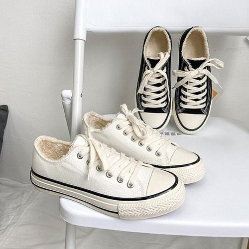 셀러허브 1 [XB8GJM91_55]기모캔버스화 털캔버스화 2컬러 DS-BB273