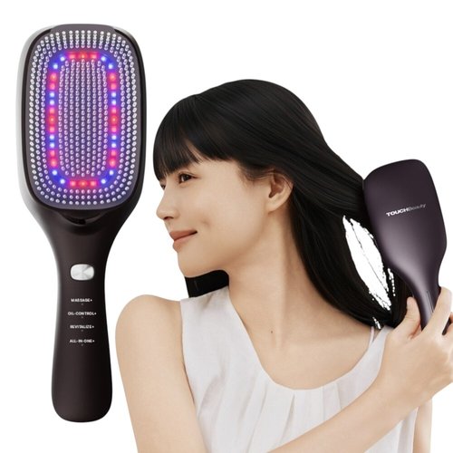 펄케어 터치뷰티 두피 마사지기 탈모 케어 관리기 음이온 모발 관리 디바이스 브라운