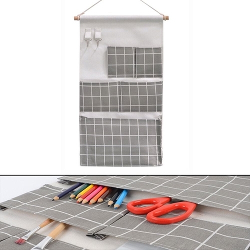 기타 다용도 소품 정리 벽걸이 걸이형 주머니 포켓 수납함 (KYR-WC259FC)