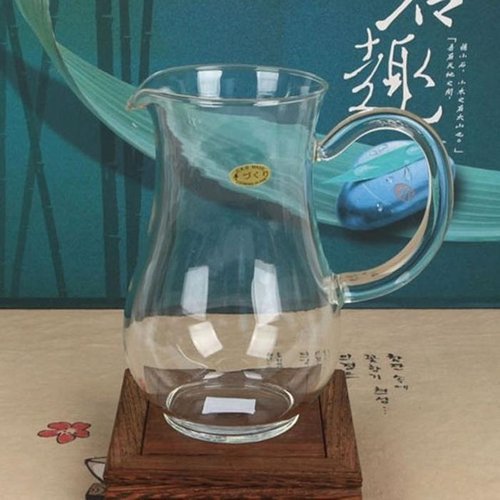 셀러허브 1 [RG71699R]손잡이 유리컵 피즐병 1000ml 유리찻잔 다도구