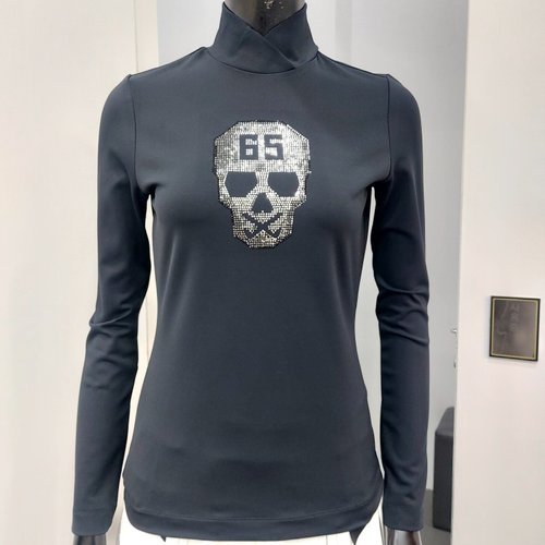 [패션플러스][파사디] 여성골프 핫피스 스컬 기능성 반목 P24STP106XBK090