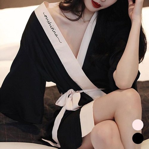 셀러허브 패션 [QNV75936_56]여성 실크가운 골프가운 허리끈 샤워가운