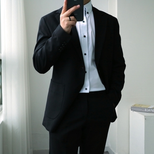 패션플러스 [맨즈북] 구김방지 버튼다운 목때 방지 와이셔츠 남자 행거치프 남방 비즈니스 출근룩