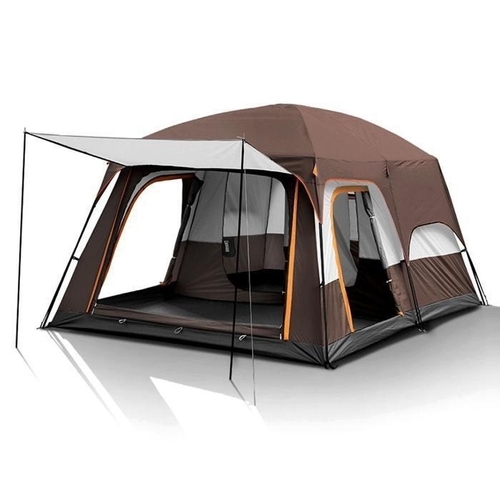 패션플러스 [제이앤엘글로벌탑스] 패밀리캠핑 알찬거실형 텐트 캠핑 대형 리빙쉘 브라운 (44832690)